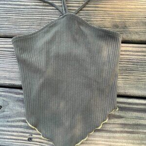 Sage Green Hankerchief Style Tie Tank